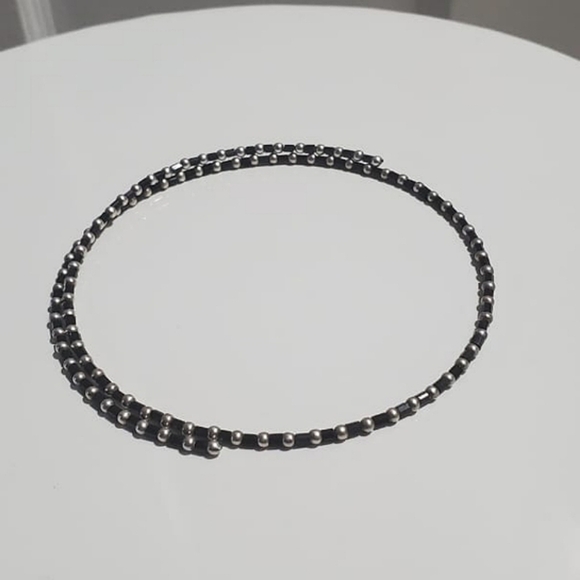 Choker Cord Necklace Haematite Beads. 🌴 - Picture 2 of 8